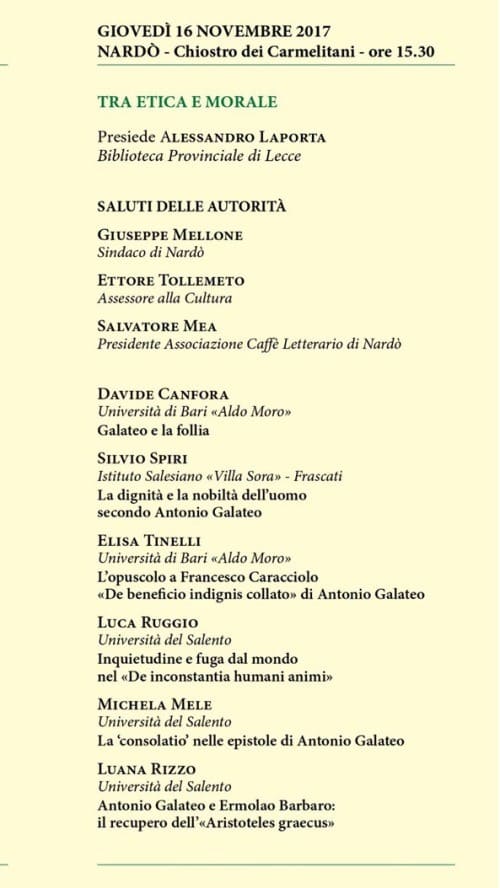 Antonio Galateo dalla Iapigia all’Europa 