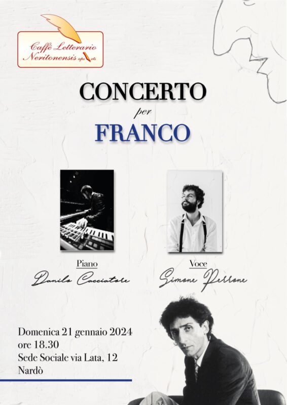 Locandina evento "i concerti del Caffè" - Concerto per Franco
