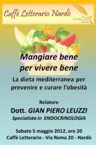 Locandina Seminario MANGIARE BENE PER VIVERE BENE