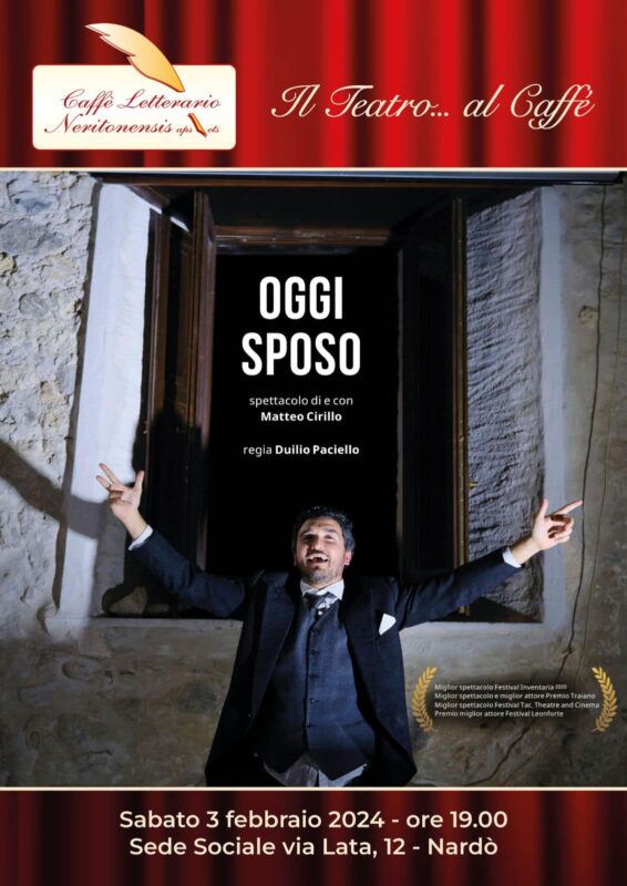 Locandina il teatro.. al caffè "Oggi sposo"