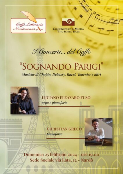 Locandina concerto "Sognando Parigi"