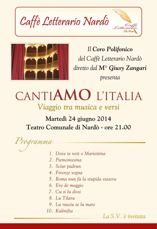 2014 cantiamo l'italia concerto