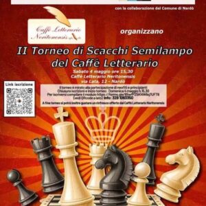 2° Torneo di scacchi al Caffè Letterario Neritonensis in collaborazione con l’ASD La Salle Scacchi di Gallipoli
